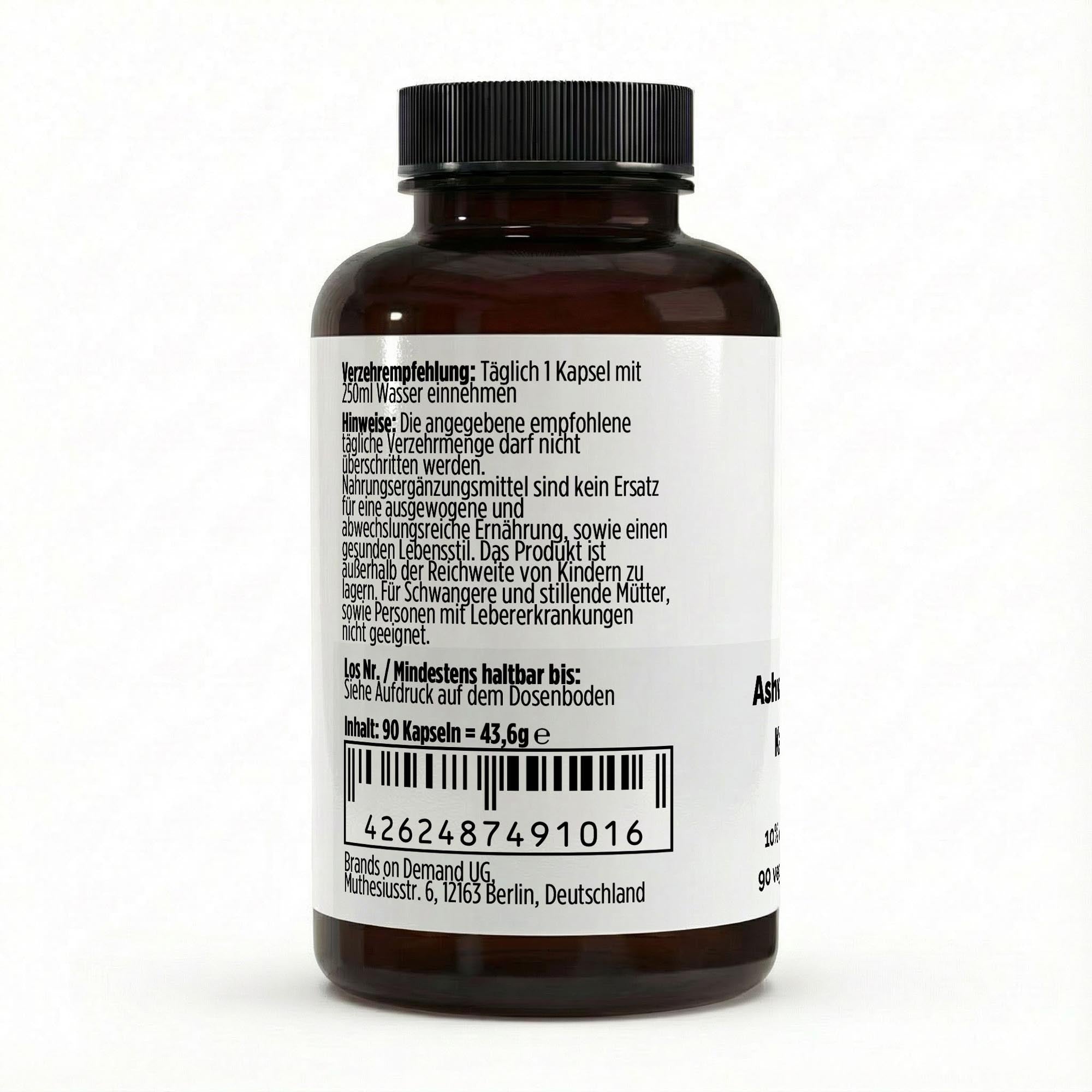 Ashwagandha KSM-66 ZENLY – 90 Cápsulas Veganas